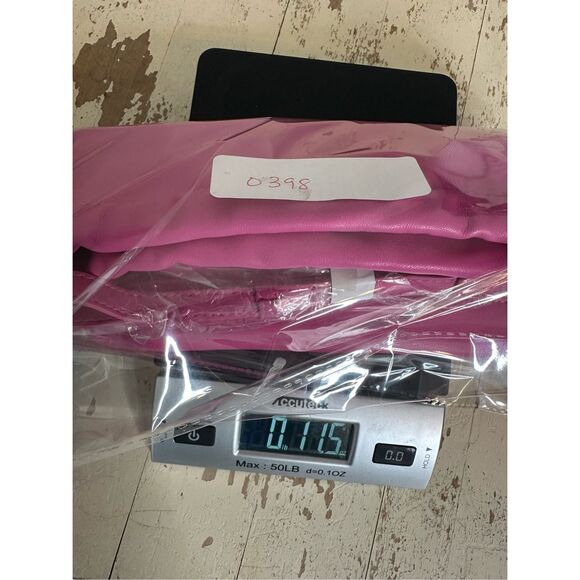 Jules Kae Pink Bree Bucket Bag Purse Faux Leather Drawstring Barbie Coquette New - Picture 13 of 13